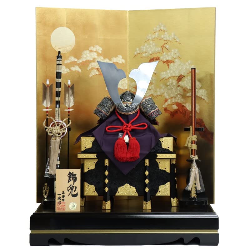 Amazon | 五月人形 兜 平飾り 15号 幅83cm（245to0822）一水
